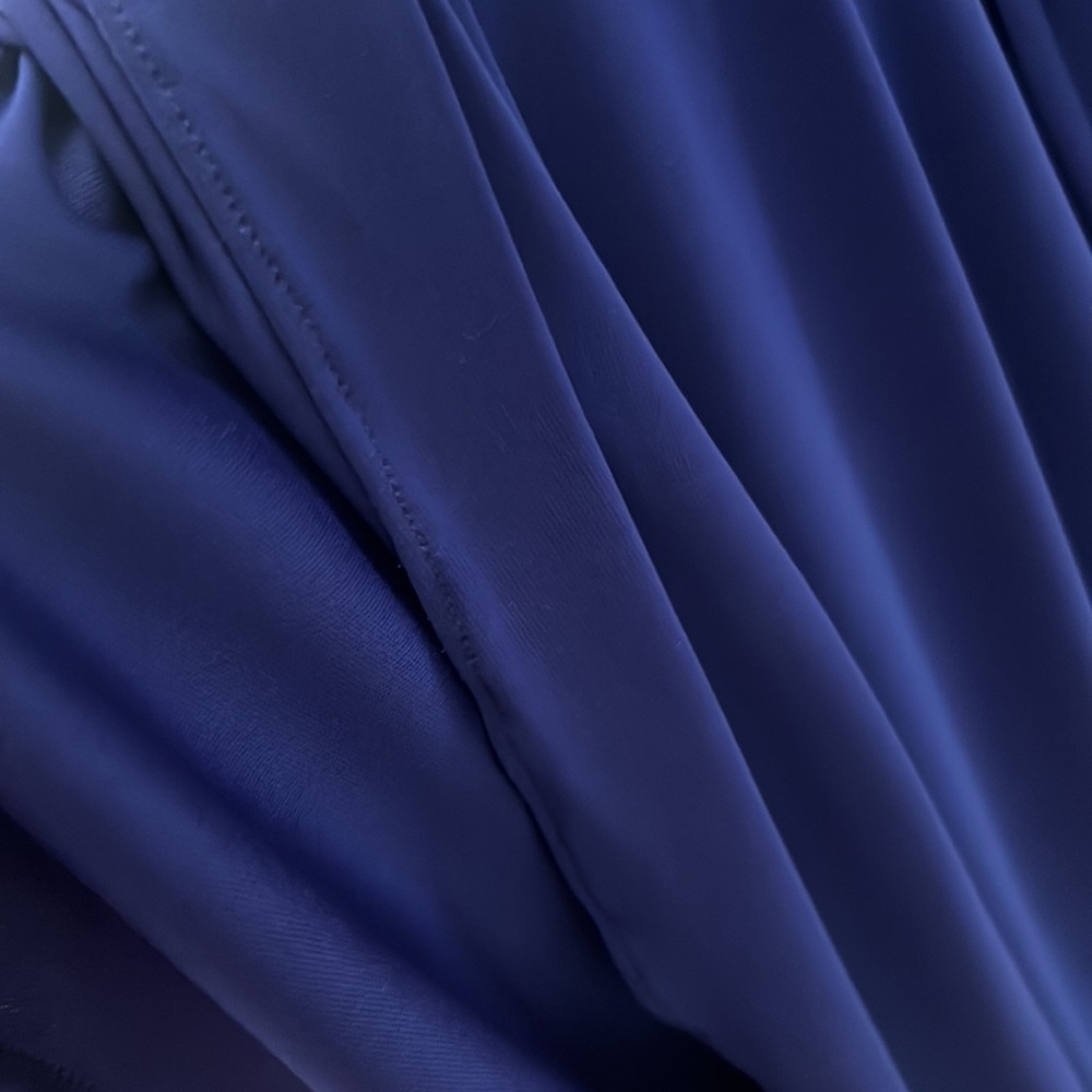 JS Boutique: Royal blue evening gown with rhinestone trim; size 8 - Picture 8 of 11